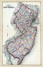 New Jersey State Map, Monmouth County 1873